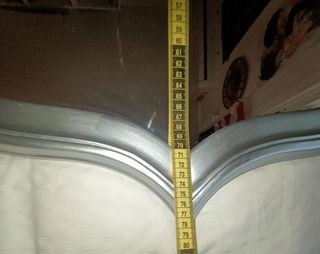 Espejo con precioso marco de madera restaurado, pl