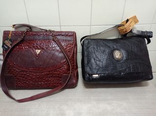 Bolsos piel auténtica vintage 80'S