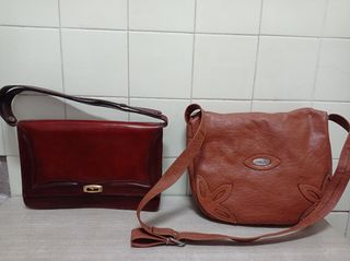 Bolsos piel auténtica vintage 80'S