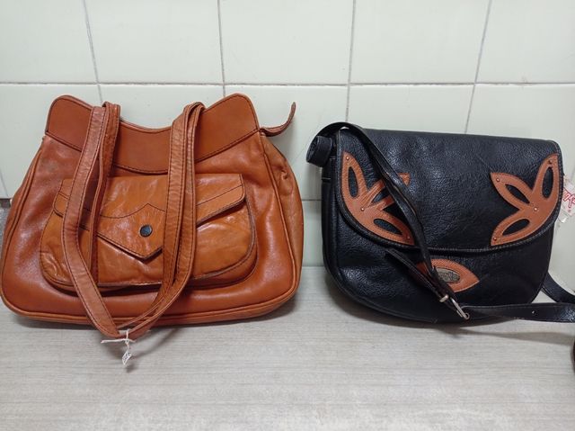 Bolsos piel auténtica vintage 80'S