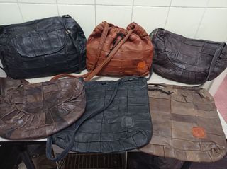 Bolsos piel auténtica vintage 80'S