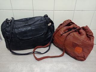 Bolsos piel auténtica vintage 80'S