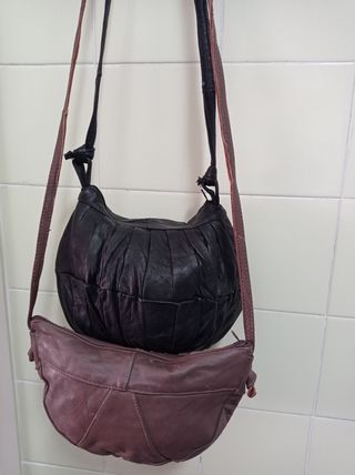 Bolsos piel auténtica vintage 80'S