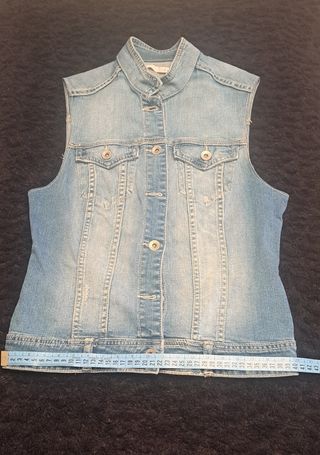Chaleco elástico vaquero Stradivarius 