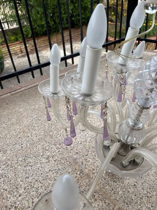 Lámpara de techo de cristal