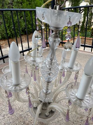 Lámpara de techo de cristal