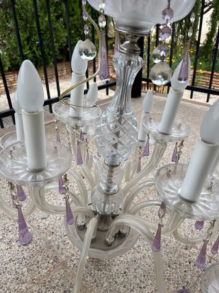 Lámpara de techo de cristal