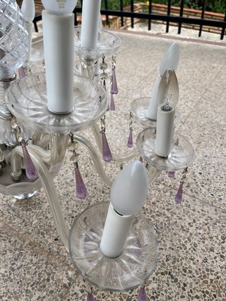 Lámpara de techo de cristal