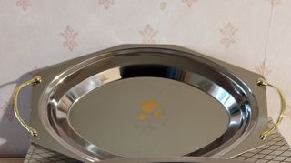 Vassoi Creazioni MSB inox 18/10 e oro 24KT