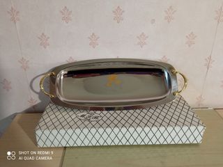 Vassoi Creazioni MSB inox 18/10 e oro 24KT