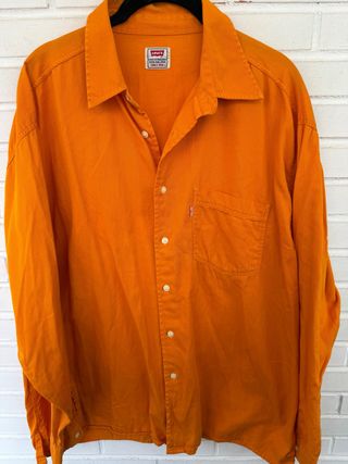 VINTAGE camisa vaquera naranja LEVIS talla L 