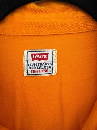 VINTAGE camisa vaquera naranja LEVIS talla L 