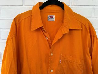 VINTAGE camisa vaquera naranja LEVIS talla L 