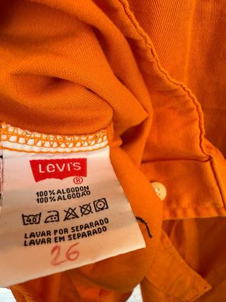 VINTAGE camisa vaquera naranja LEVIS talla L 