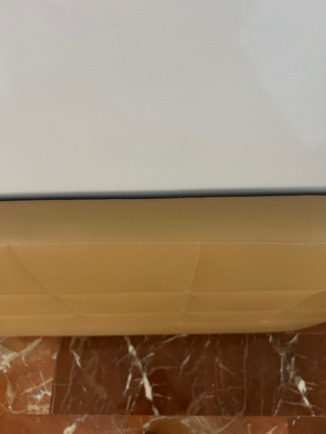 Cabecero de cama 195cm piel beig 