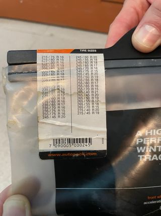 Cadenas para nieve de tela SIN ESTRENAR