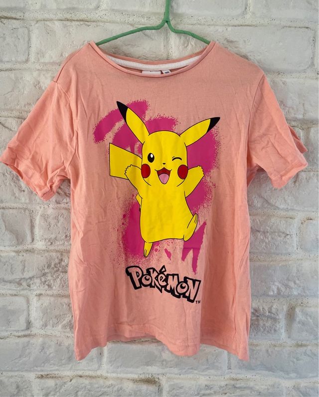 Camiseta Pokémon  Pikachu de algodón 100