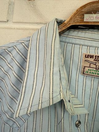 VINTAGE camisa cowboy a rayas LEVIS talla L 