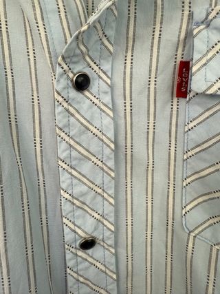 VINTAGE camisa cowboy a rayas LEVIS talla L 