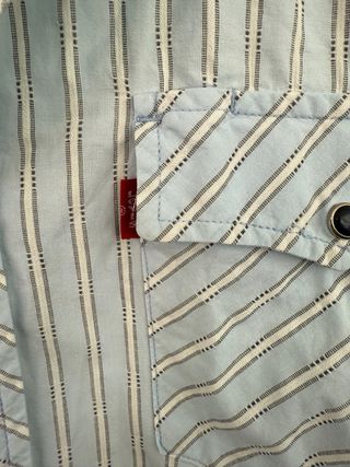 VINTAGE camisa cowboy a rayas LEVIS talla L 