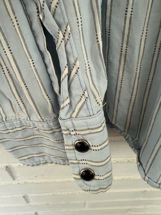 VINTAGE camisa cowboy a rayas LEVIS talla L 