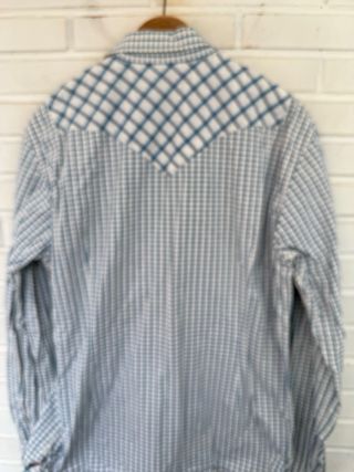 VINTAGE camisa cowboy cuadros LEVIS talla L 