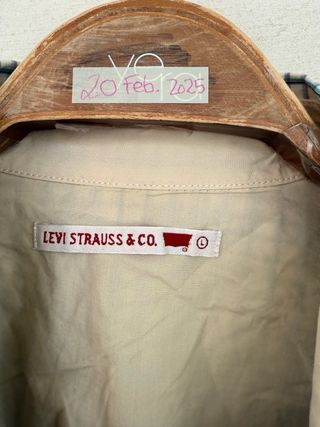 VINTAGE camisa cowboy cuadros LEVIS talla L 
