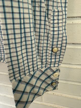 VINTAGE camisa cowboy cuadros LEVIS talla L 