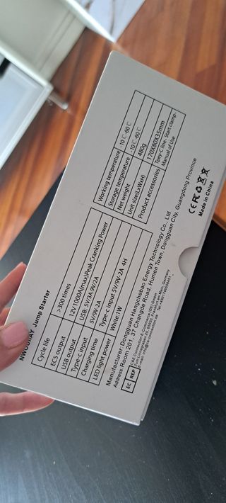 Batería para arrancar el coche