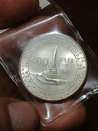 Moneda de plata del peru un lujo unc