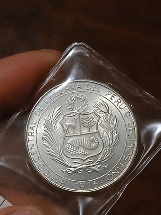 Moneda de plata del peru un lujo unc