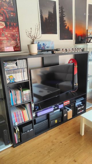 Mueble de salón negro ikea