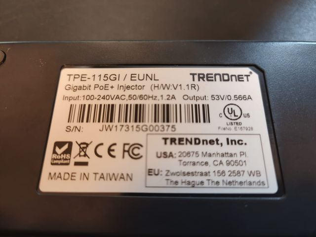 Inyector poe TRENDNET