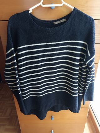Jersey azul marino rayas