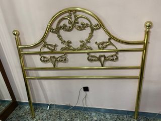 Cabecero cama de latón dorado estilo barroco