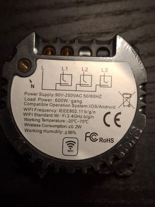 Conjunto 3 interruptores touch wifi