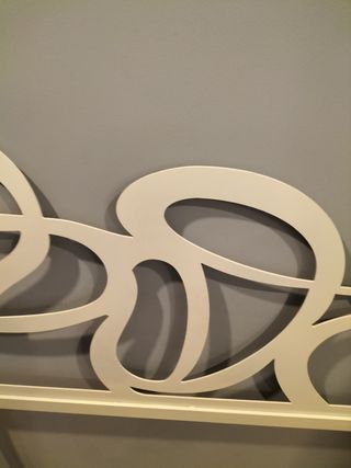 Cabecero cama hierro color blanco