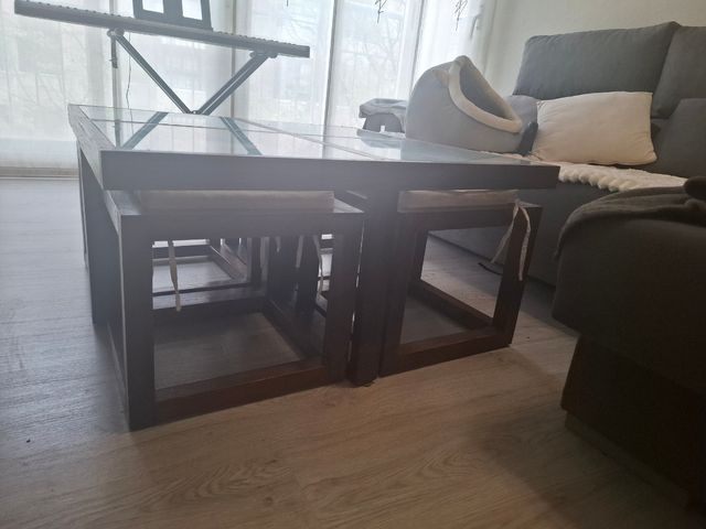 Mesa centro comedor-sofá