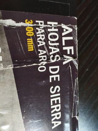 4 hojas Sierra para arco 300mm