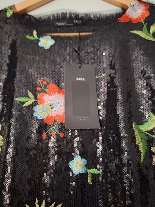 Vestido fiesta negro lentejuelas