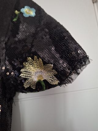 Vestido fiesta negro lentejuelas