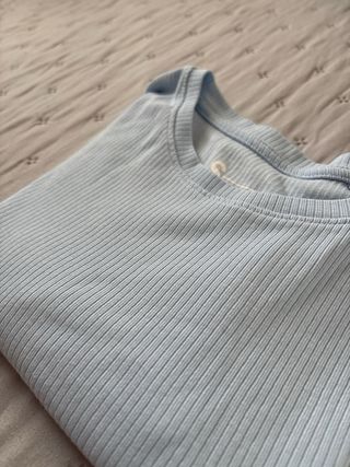 Camiseta de Manga Corta Celeste