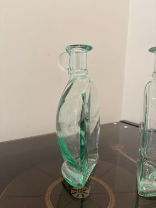 Set olio aceto Vintage vetro bottiglia trasparente