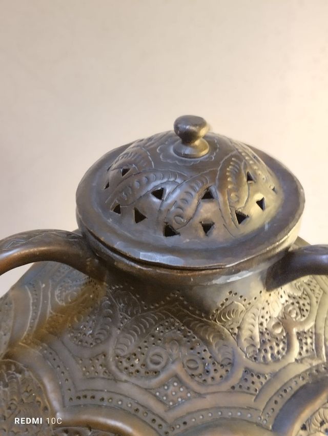 Lampara antigua de bronce