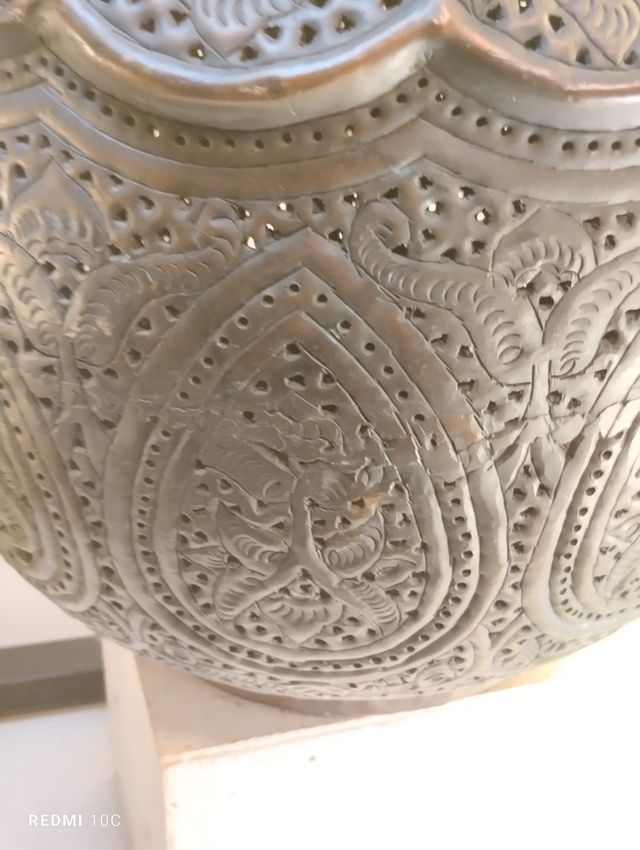 Lampara antigua de bronce