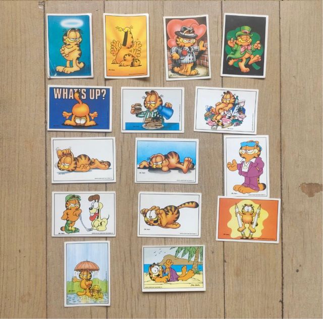 Lote 26 pegatinas Garfield colección Panini