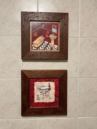 Cuadros de baño.