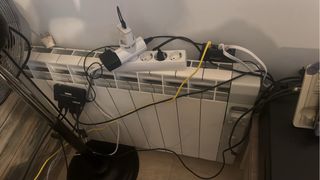 2 Radiadores de calor azul como muevos