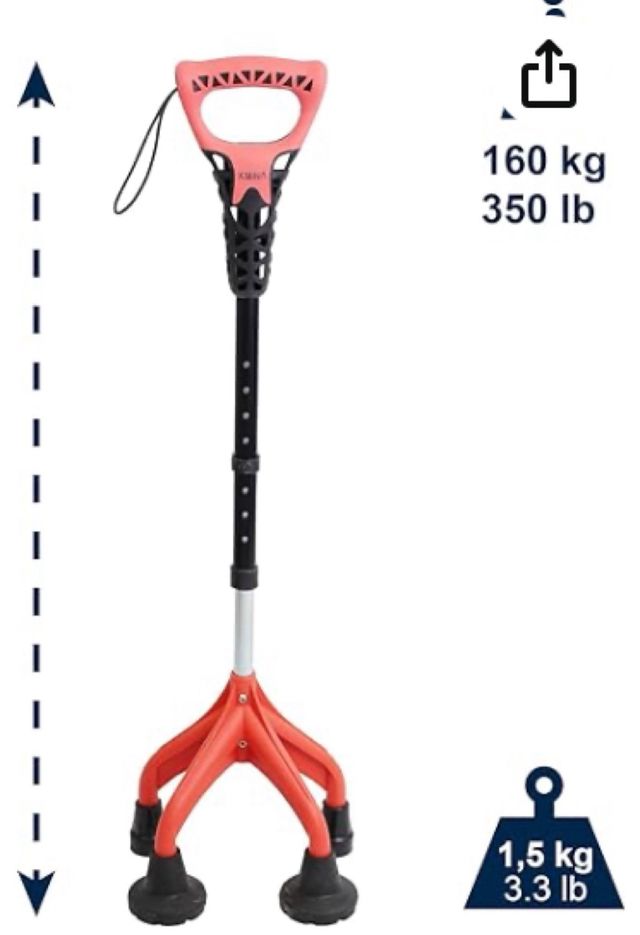 BASTON 4 PATAS ERGONOMICO NUEVO A ESTRENAR