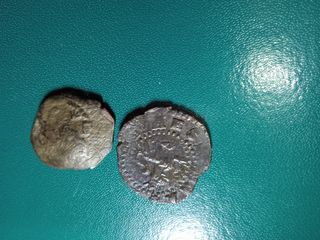 Monedas antiguas de Felipe ll y Felipe IV Reutiliz